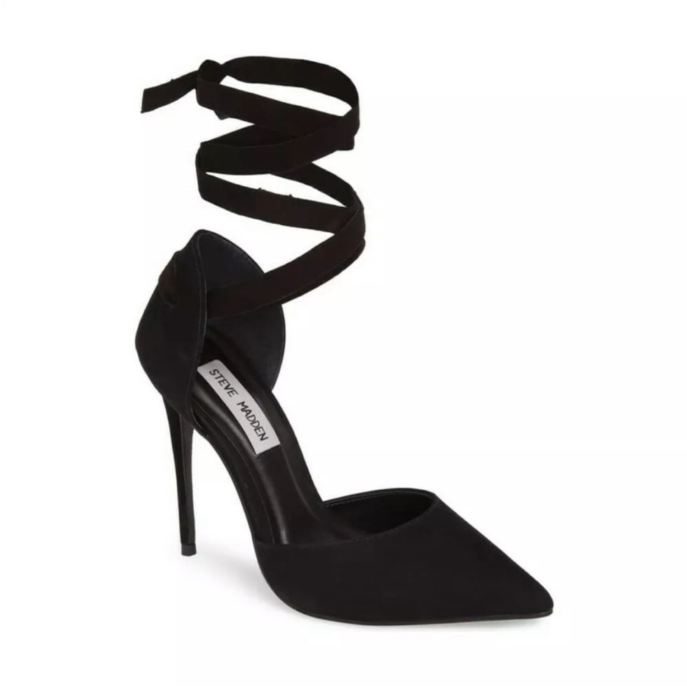 Steve Madden Black Lace Up Pumps Heels